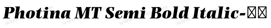 Photina MT Semi Bold Italic字体转换
